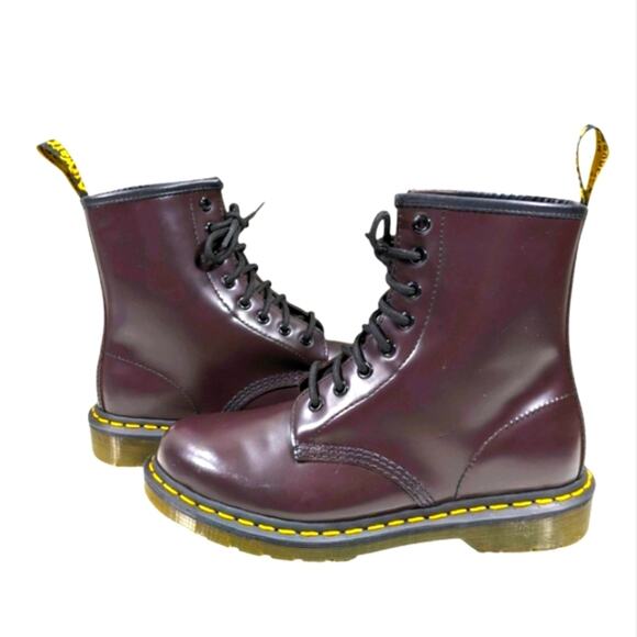 Dr. Martens NWOT 1460 Smooth Eggplant/Black Cherry Size 7L/6M S3031 - Picture 7 of 12
